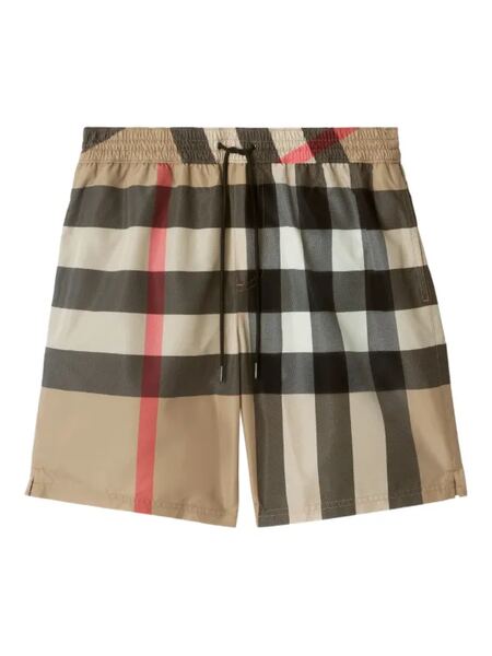 Burberry check shorts in beige